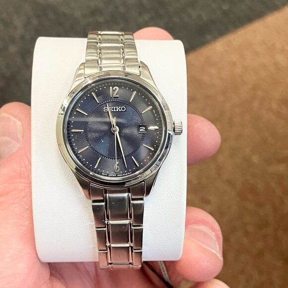 Women's Seiko Blue Dial Stainless Steel Watch - Picture 1 of 7